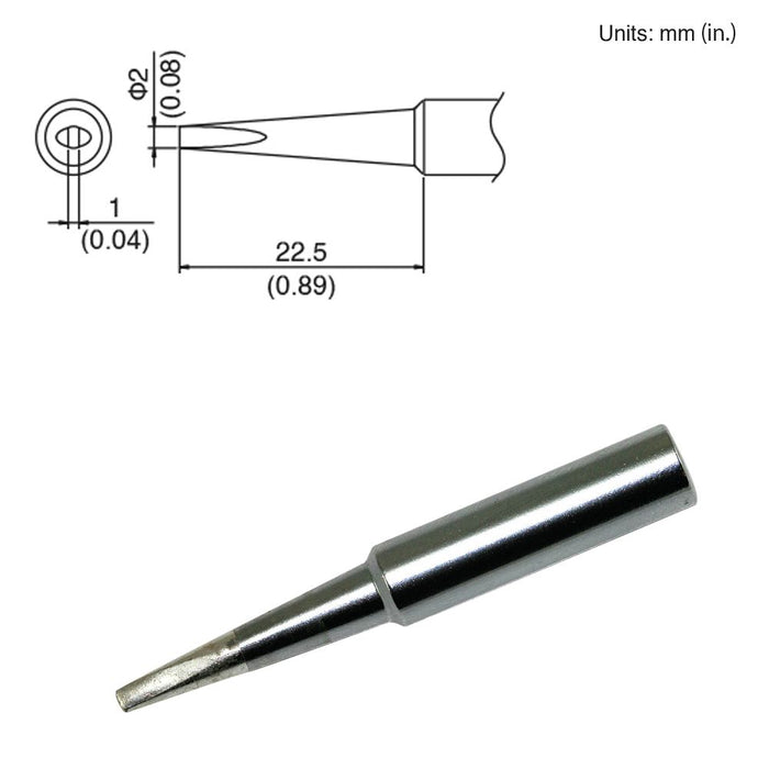 Hakko T18-DL2 Chisel Tip Soldering Tip (Qty of 10)