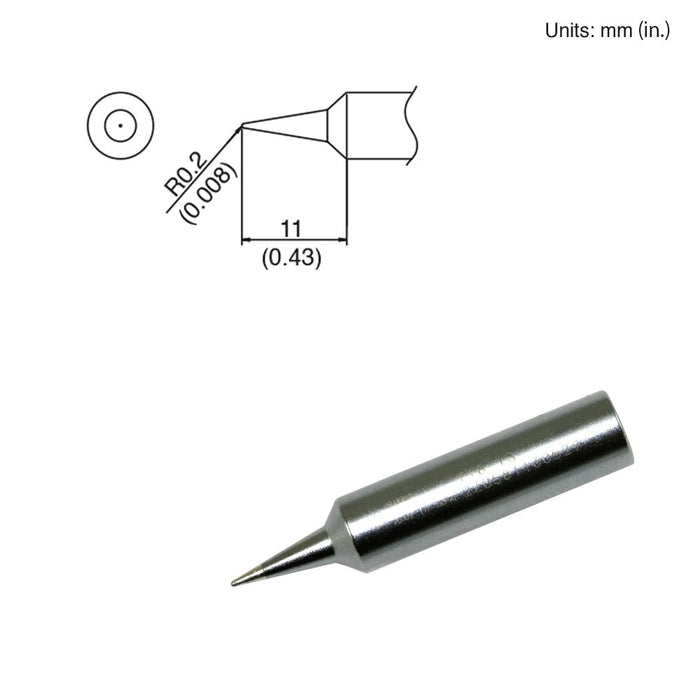 Hakko T18-IS Conical, Sharp, Short Tip Soldering Tip (Qty of 10)