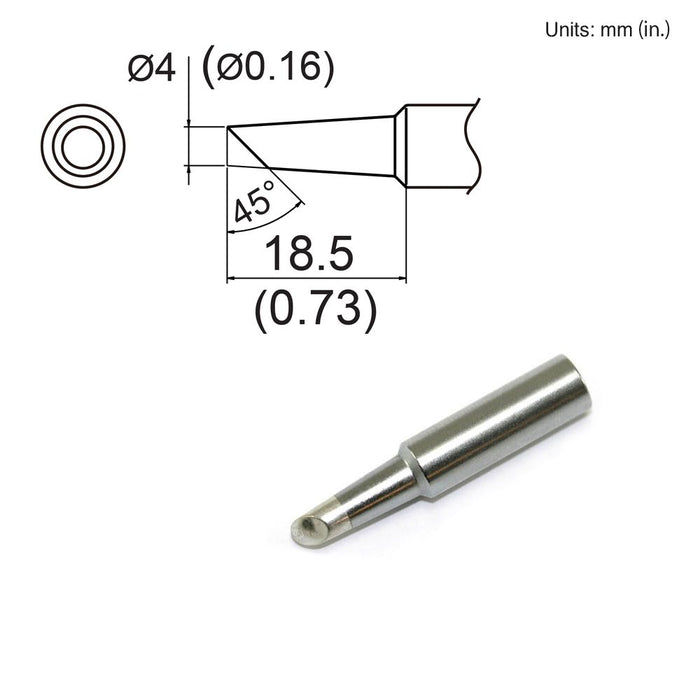 Hakko T19-C4 Bevel Tip Soldering Tip (Qty of 10)