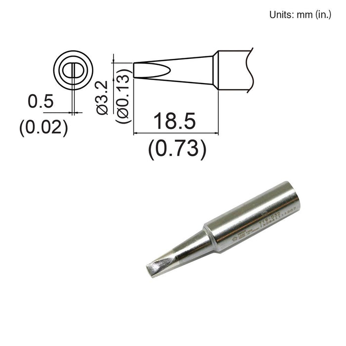 Hakko T19-D32 Chisel Tip Soldering Tip