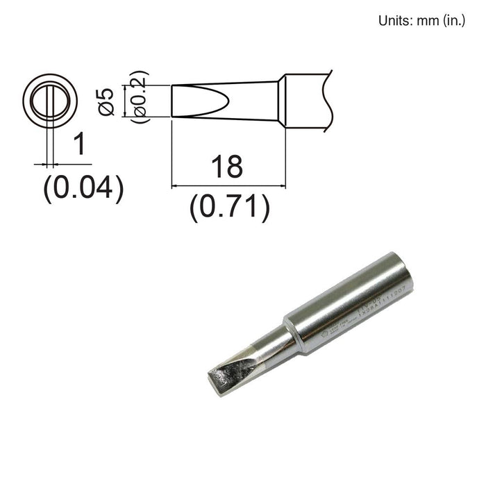 Hakko T19-D5 Chisel Tip Soldering Tip (Qty of 10)