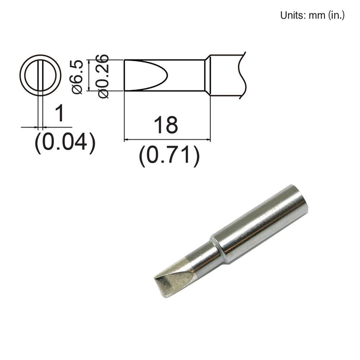 Hakko T19-D65 Chisel Tip Soldering Tip (Qty of 10)