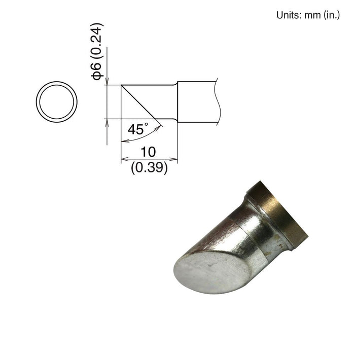 Hakko T22-C6 Bevel Tip Soldering Tip (Qty of 10)