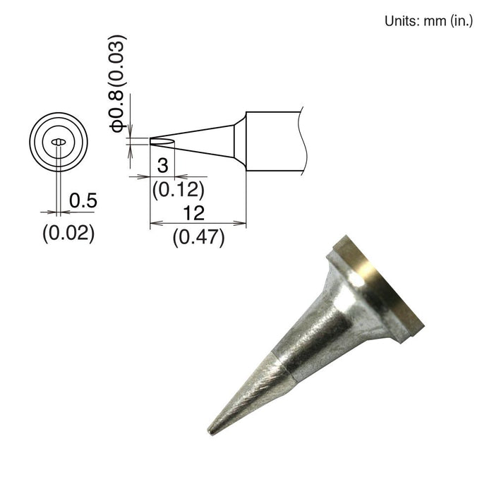 Hakko T22-D08 Chisel Tip Soldering Tip