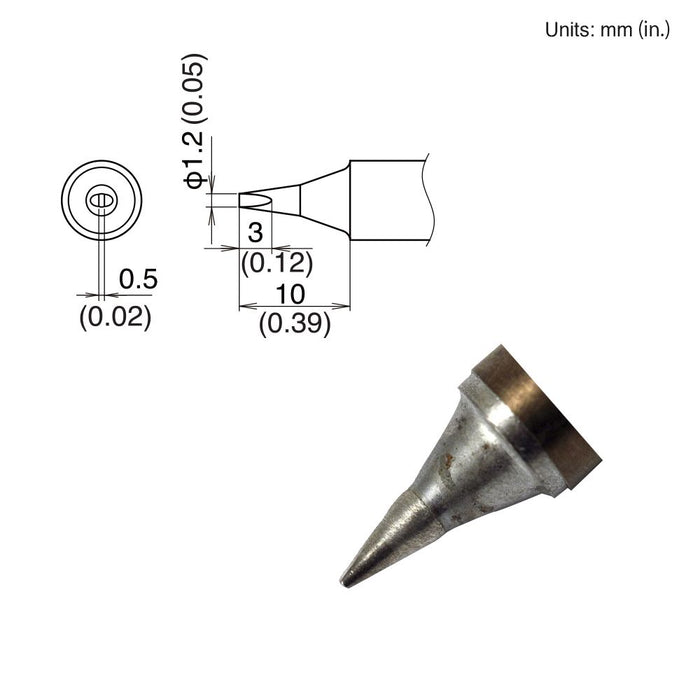 Hakko T22-D12 Chisel Tip Soldering Tip