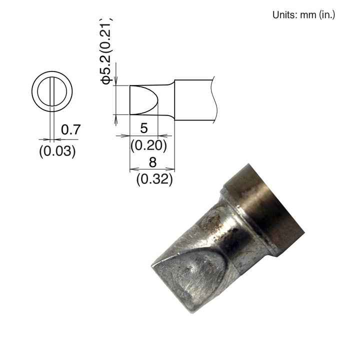 Hakko T22-D52 Chisel Tip Soldering Tip (Qty of 10)