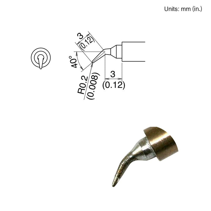 Hakko T30-J Angled Tip Soldering Tip