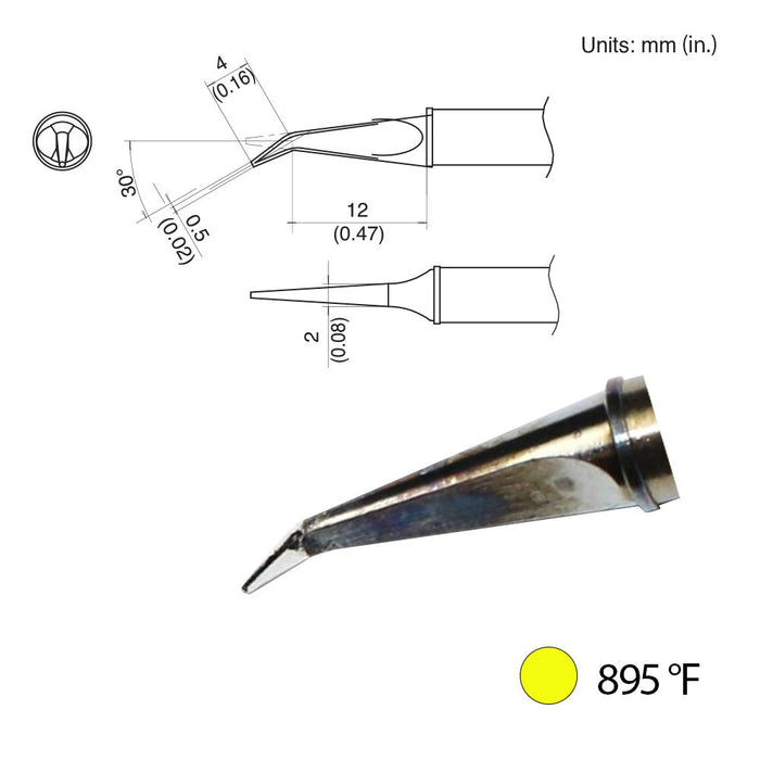 Hakko T31-001601 Bent Tip, 895°F / 480°C Soldering Tip