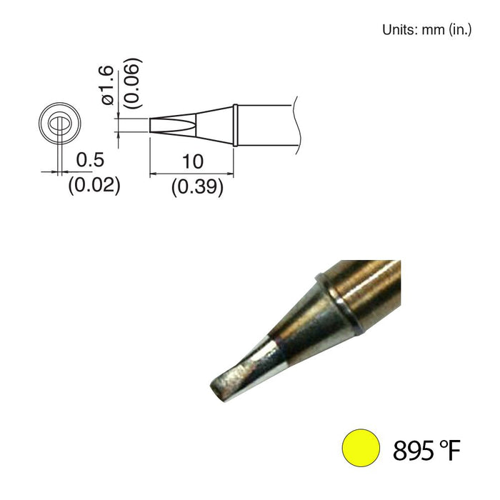 Hakko T31-00D16 Chisel Tip, 895°F / 480°C Soldering Tip