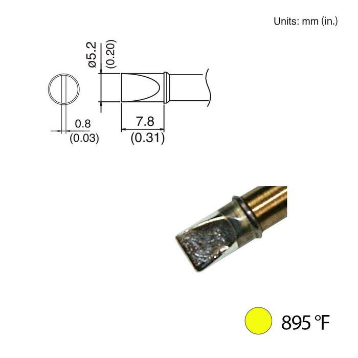 Hakko T31-00D52 Chisel Tip, 895°F / 480°C Soldering Tip