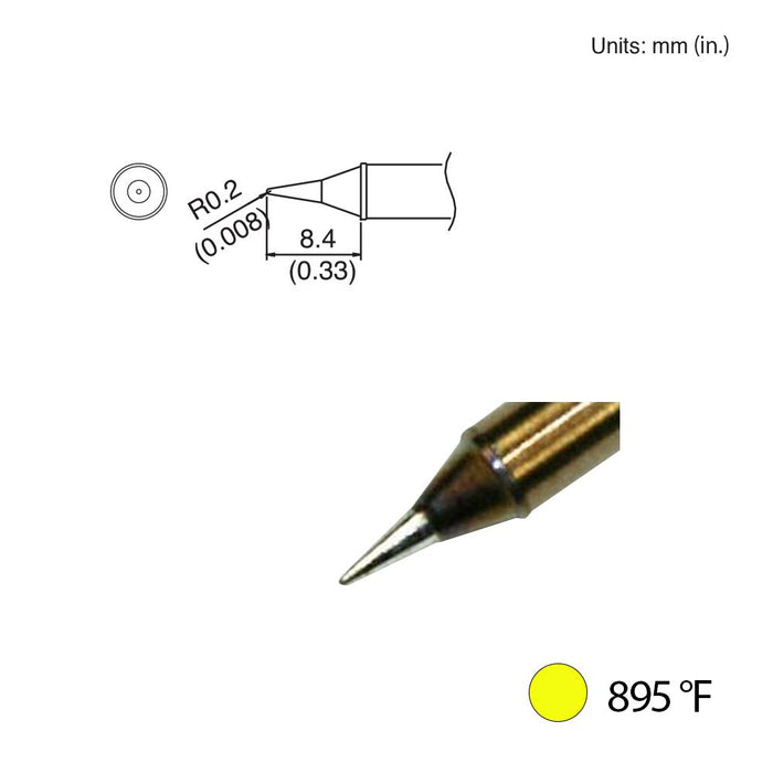 Hakko T31-00I Conical Tip, 895°F / 480°C Soldering Tip (Qty of 10)