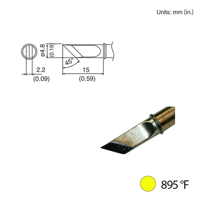 Hakko T31-00KU Knife Tip, 895°F / 480°C Soldering Tip (Qty of 10)