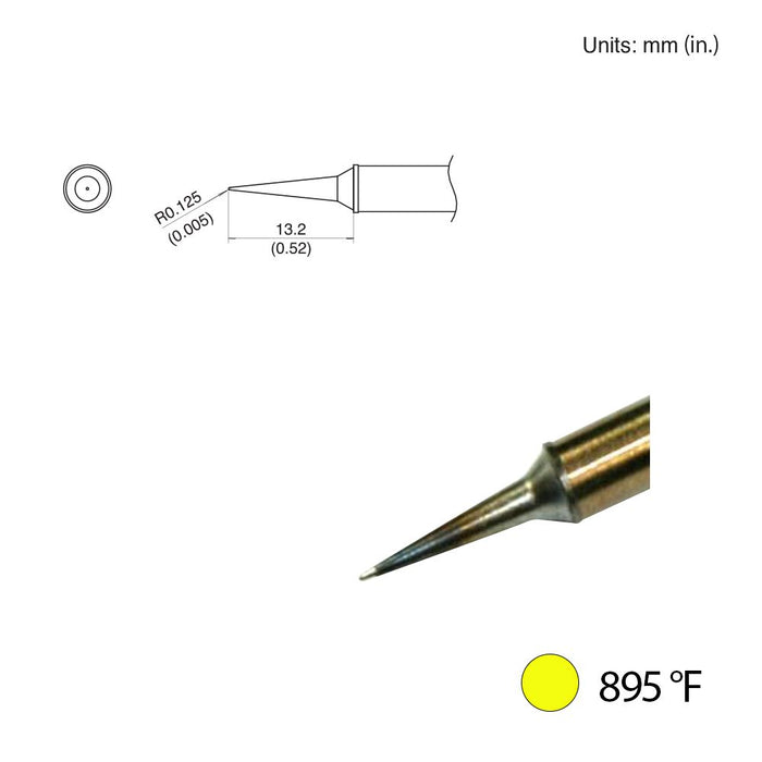 Hakko T31-00LI Conical Slim Tip, 895°F / 480°C Soldering Tip (Qty of 10)