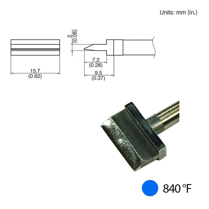 Hakko T31-011402 Spatula Blade Tip, 840°F / 450°C Soldering Tip