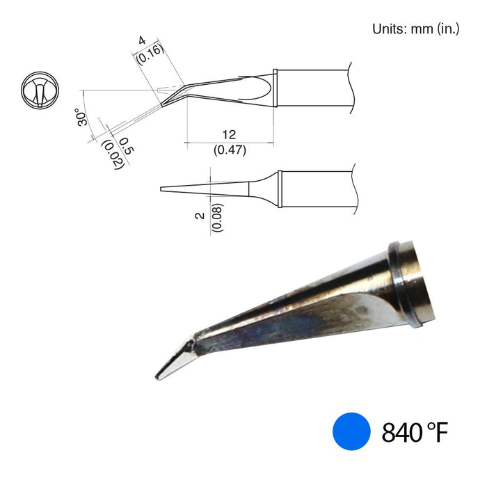 Hakko T31-011601 Bent Tip, 840°F / 450°C Soldering Tip (Qty of 10)