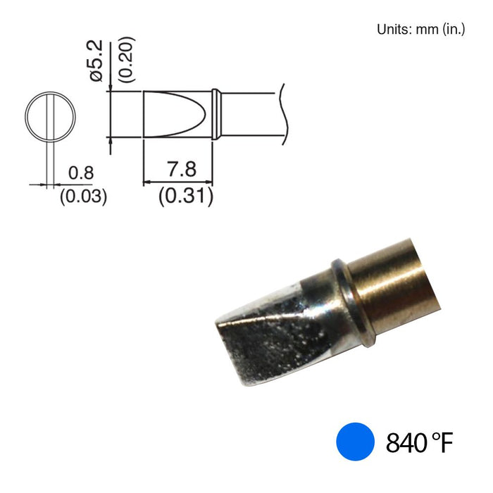 Hakko T31-01D52 Chisel Tip, 840°F / 450°C Soldering Tip