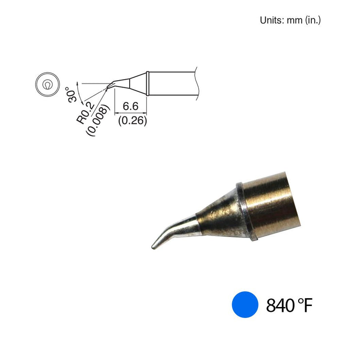 Hakko T31-01JS02 Angled Tip, 840°F / 450°C Soldering Tip