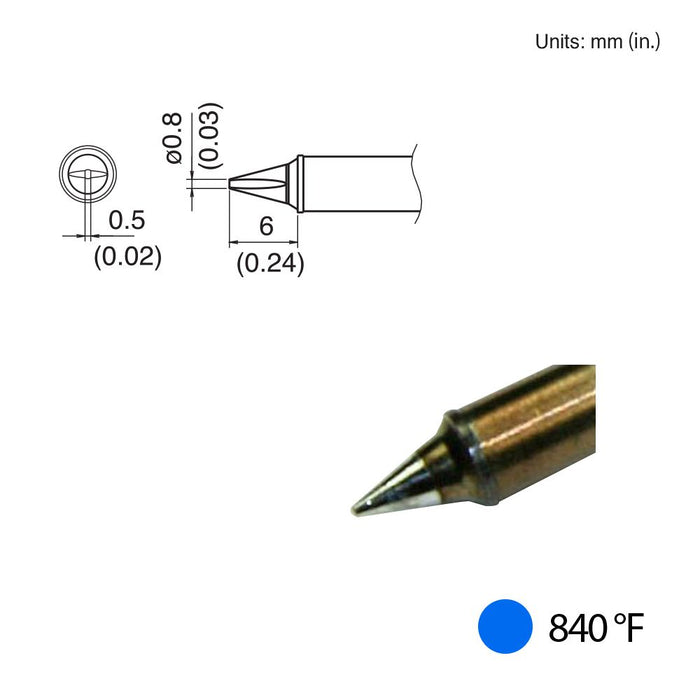 Hakko T31-01WD08 Chisel Tip, 840°F / 450°C Soldering Tip