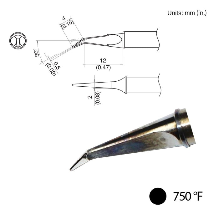 Hakko T31-021601 Bent Tip, 750°F / 400°C Soldering Tip