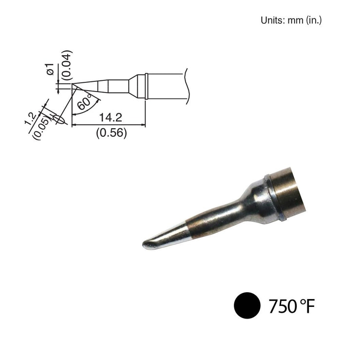 Hakko T31-02BC1 Bevel Tip, 750°F / 400°C Soldering Tip (Qty of 10)