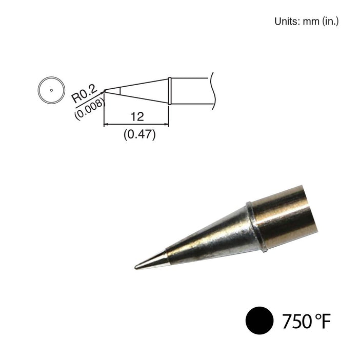 Hakko T31-02BL Conical Tip, 750°F / 400°C Soldering Tip