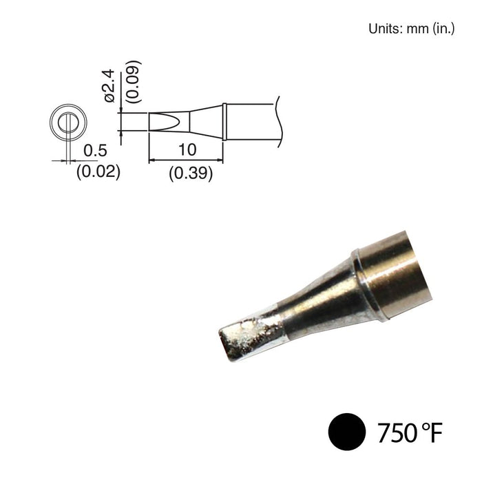 Hakko T31-02D24 Chisel Tip, 750°F / 400°C Soldering Tip