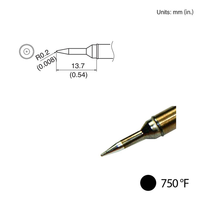 Hakko T31-02SBL Conical Tip, 750°F / 400°C Soldering Tip