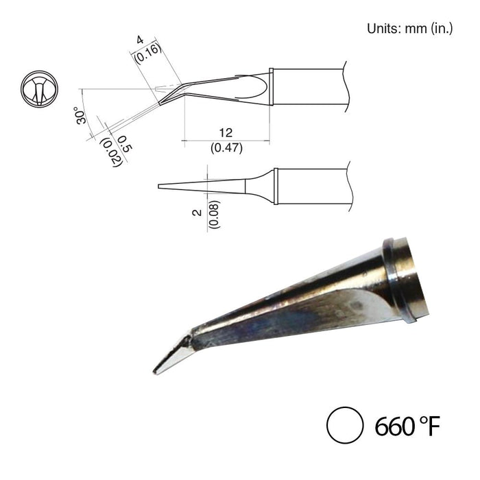 Hakko T31-031601 Bent Tip, 660°F / 350°C Soldering Tip (Qty of 10)