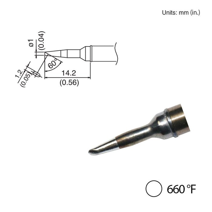 Hakko T31-03BC1 Bevel Tip, 660°F / 350°C Soldering Tip