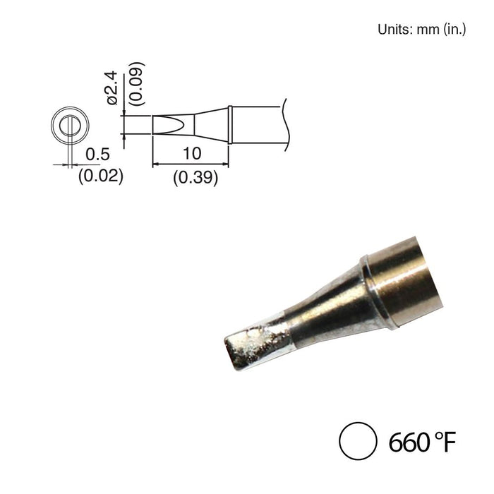 Hakko T31-03D24 Chisel Tip, 660°F / 350°C Soldering Tip