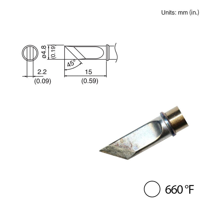 Hakko T31-03KU Knife Tip, 660°F / 350°C Soldering Tip