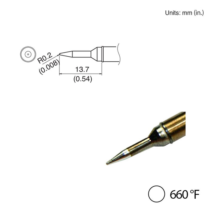 Hakko T31-03SBL Conical Tip, 660°F / 350°C Soldering Tip