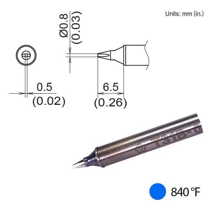 Hakko T31B-01D08 Chisel Tip, 840°F / 450°C Soldering Tip