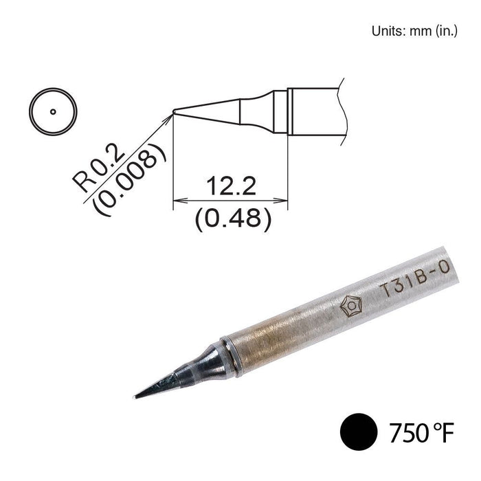 Hakko T31B-02IL Conical Tip, 750°F / 400°C Soldering Tip