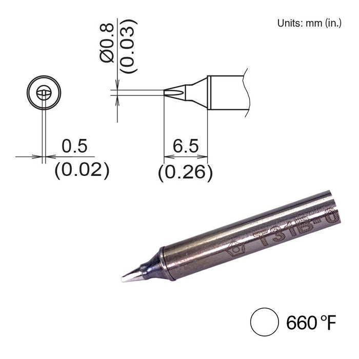 Hakko T31B-03D08 Chisel Tip, 660°F / 350°C Soldering Tip (Qty of 10)