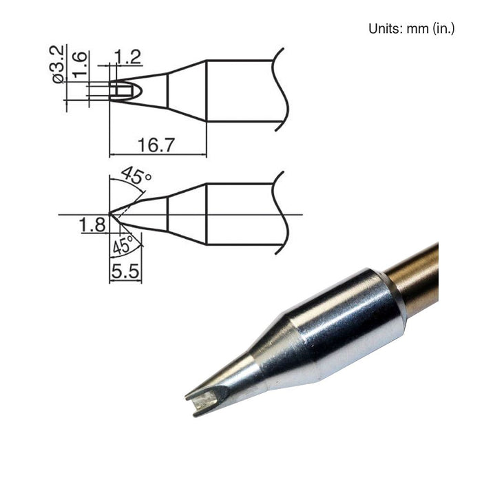 Hakko T33-1611 Groove Tip Soldering Tip