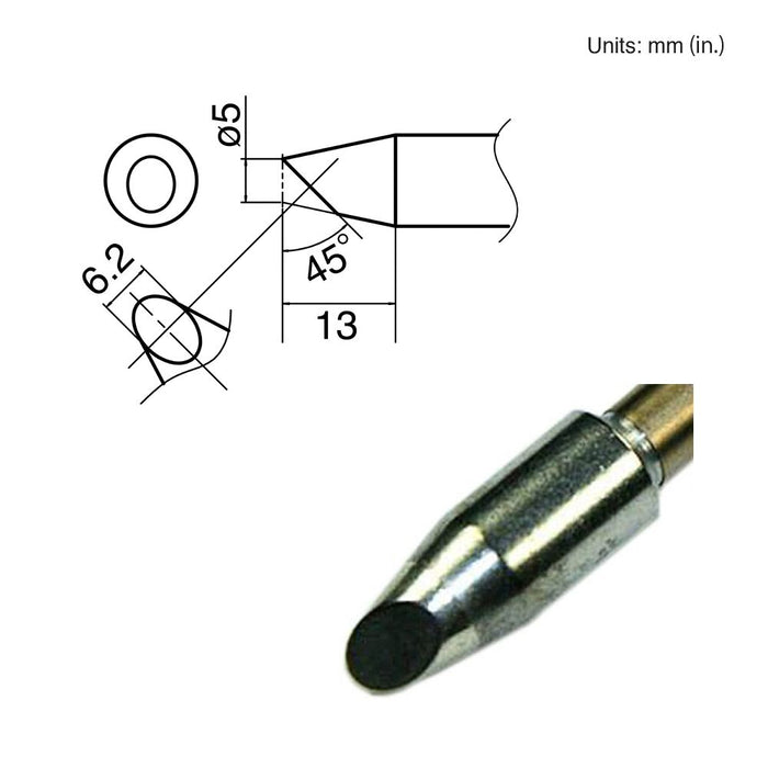 Hakko T33-BC5 Bevel Tip Soldering Tip (Qty of 5)