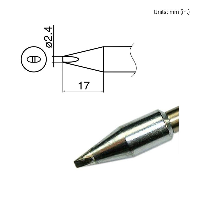 Hakko T33-D24 Chisel Tip Soldering Tip (Qty of 5)