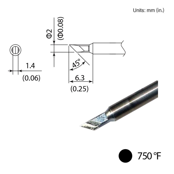 Hakko T35-02KU Knife Tip Soldering Tip