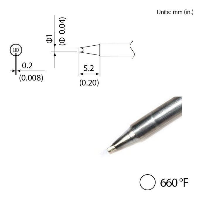 Hakko T35-03D06 Chisel Tip Soldering Tip (Qty of 10)