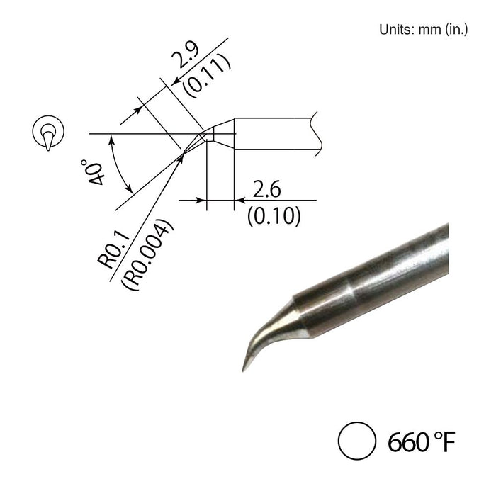 Hakko T35-03J Bent Tip Soldering Tip (Qty of 10)