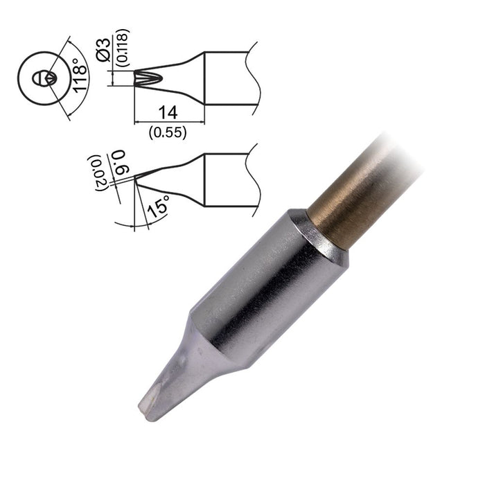 Hakko T37-DR3 Chisel Tip (Qty of 5)