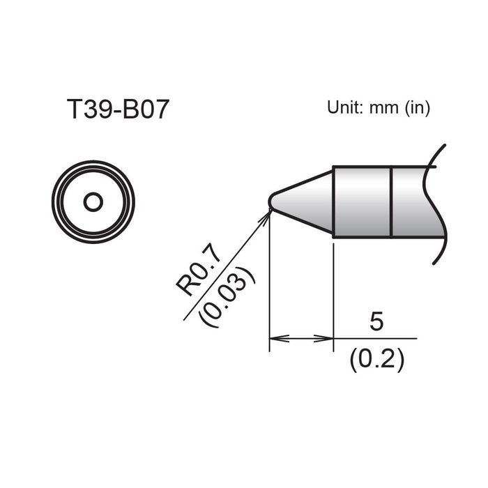 Hakko T39-B07 Conical Tip