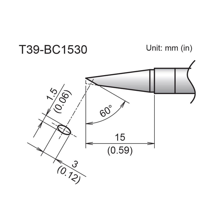 Hakko T39-BC1530 Bevel Tip (Qty of 10)