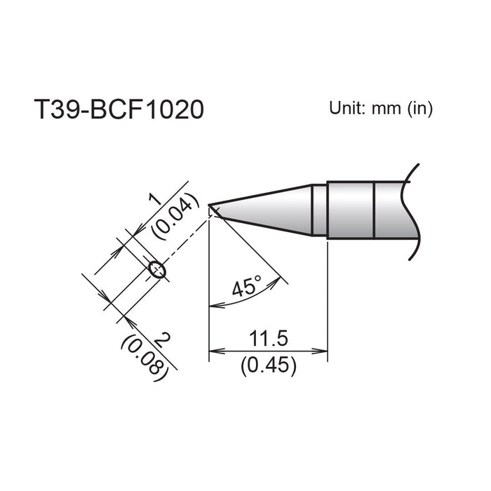 Hakko T39-BCF1020 Bevel Tip (Qty of 10)