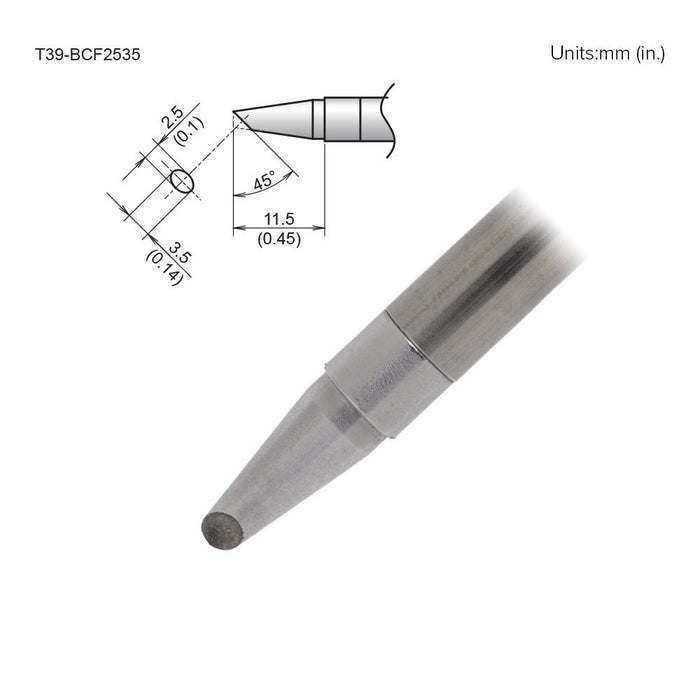 Hakko T39-BCF2535 Bevel Tip (Qty of 10)