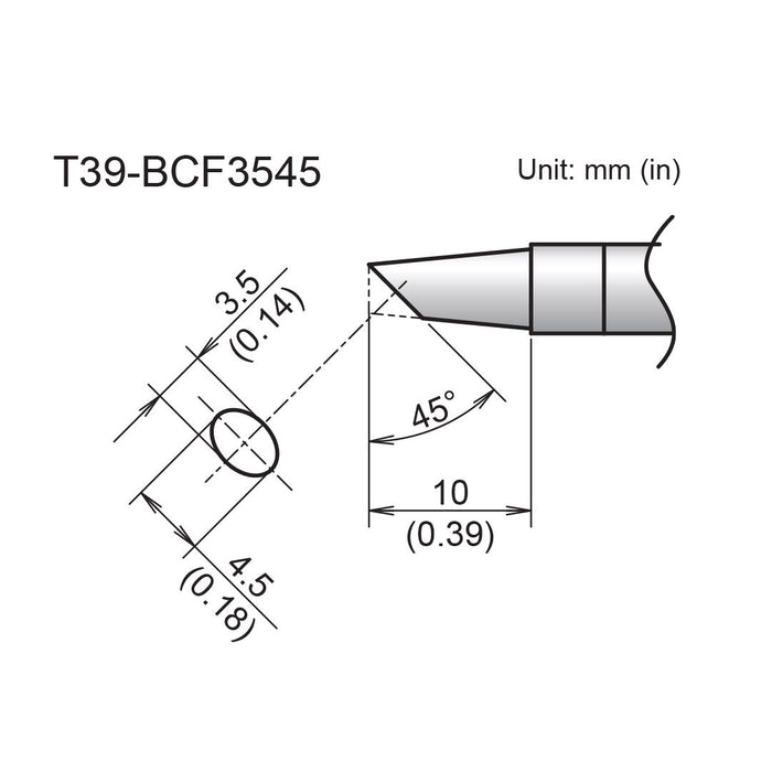 Hakko T39-BCF3545 Bevel Tip (Qty of 10)