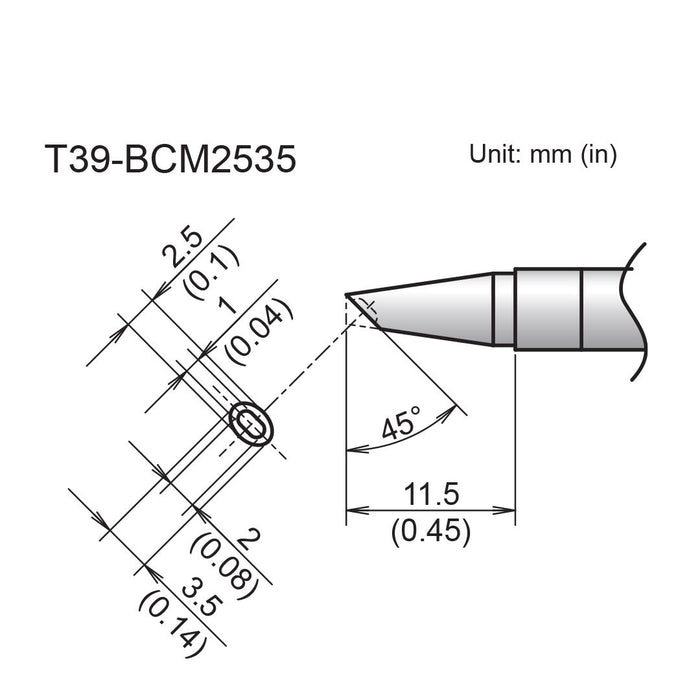 Hakko T39-BCM2535 Bevel Tip