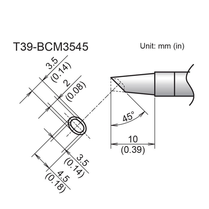 Hakko T39-BCM3545 Bevel Tip