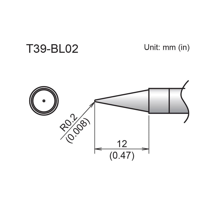 Hakko T39-BL02 Conical Tip Soldering Tip (Qty of 10)